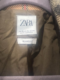 Zara Men's Plaid Bomber Jacket Zip Closure Relaxed Fit Pockets XL1