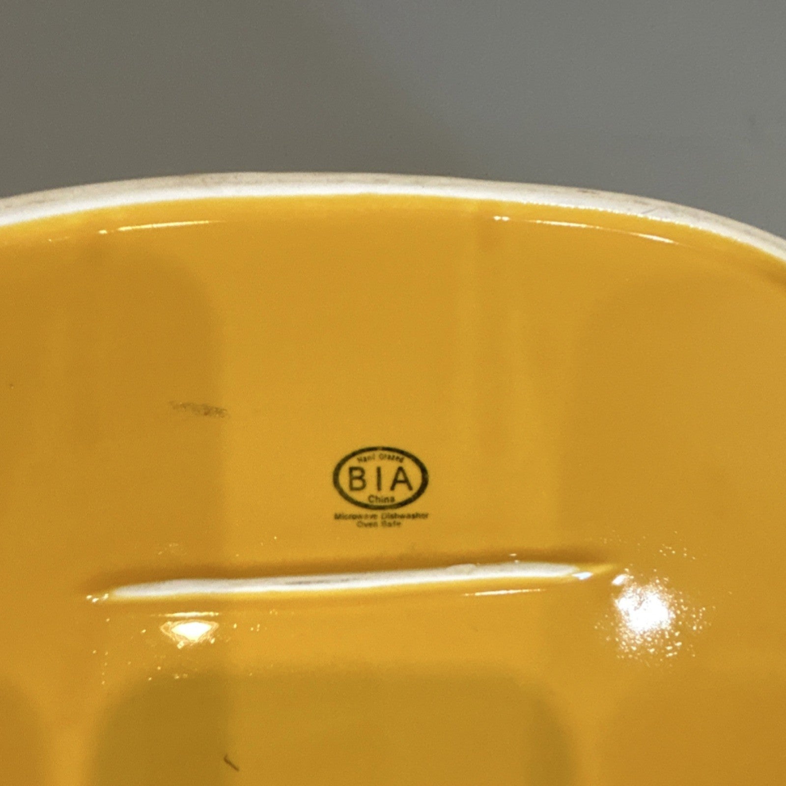 BIA Yellow Ceramic Oval Baking Dish Microwaveable Dishwasher Oven Safe1