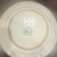 Nathalie Lété Ceramic Round Bowl Hand Painted Decorative Birds Glossy 9.75"2