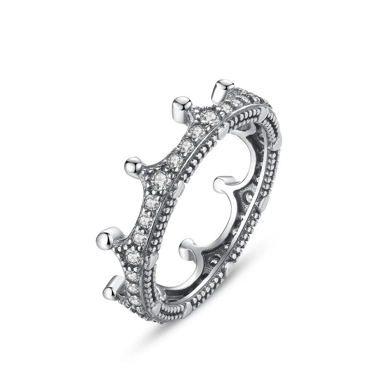 Sterling Silver CZ Ring Collection — Sun · Moon · Crown · Heart · Solitaire | JC Sunshine