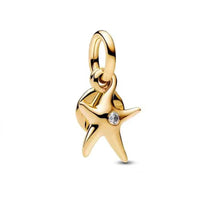 18K Gold Plated Mixed Charm Beads Set | CZ Crystal Hearts Crowns Butterfly Star Bracelet Charms | JC Sunshine Jewelry