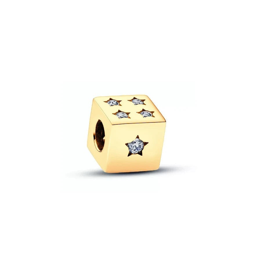 18K Gold Plated Mixed Charm Beads Set | CZ Crystal Hearts Crowns Butterfly Star Bracelet Charms | JC Sunshine Jewelry
