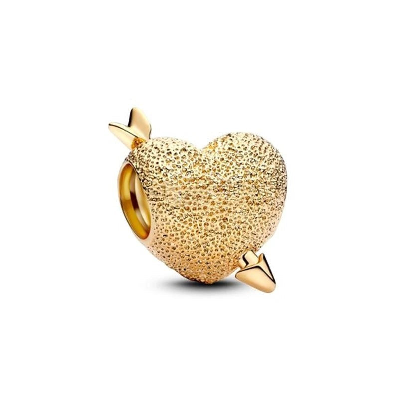 18K Gold Plated Mixed Charm Beads Set | CZ Crystal Hearts Crowns Butterfly Star Bracelet Charms | JC Sunshine Jewelry