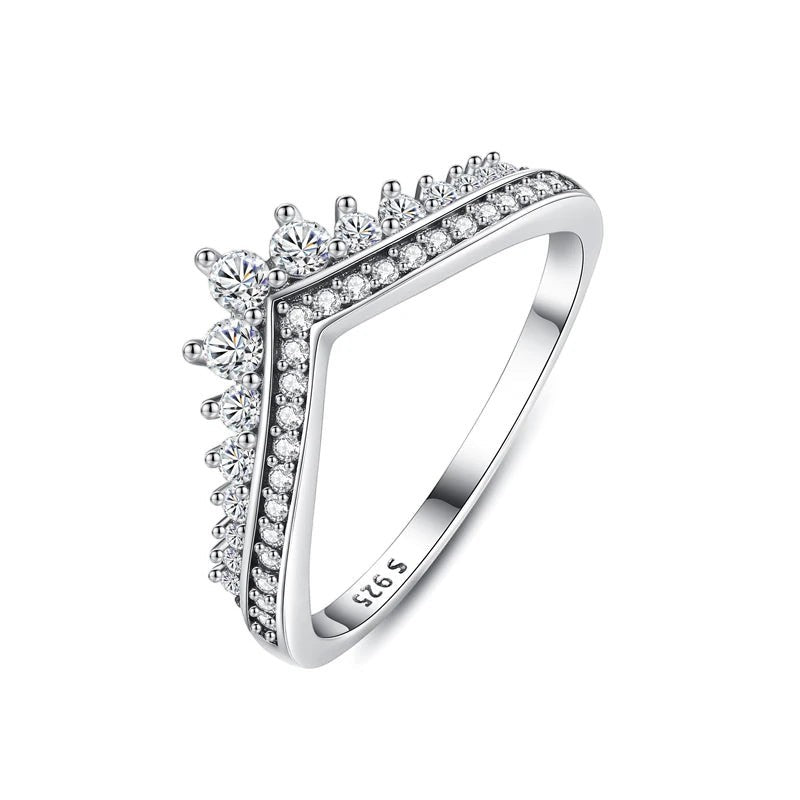Sterling Silver CZ Ring Collection — Sun · Moon · Crown · Heart · Solitaire | JC Sunshine