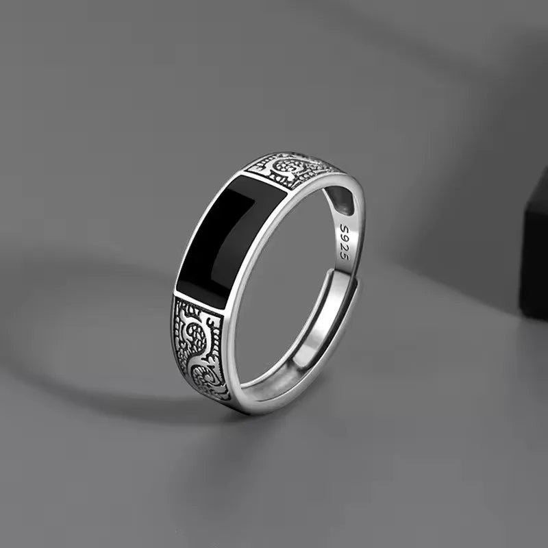 S925 Sterling Silver 3-Piece Ring Set | Matte Wide Band, Open Cuff & CZ Crossover Rings | Adjustable Stackable Set | JC Sunshine