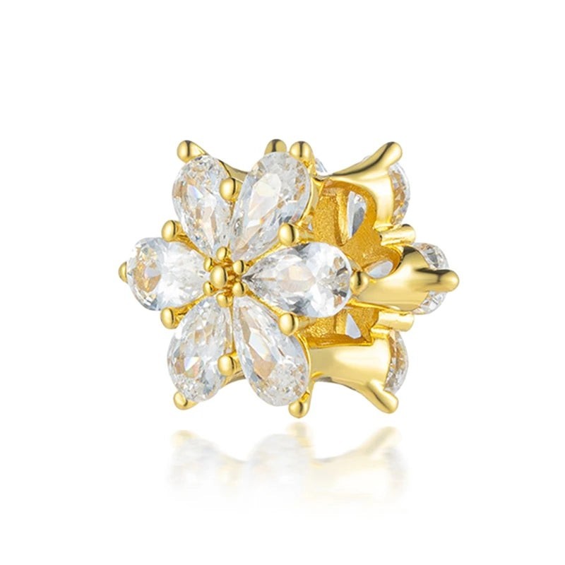 18K Gold Plated Mixed Charm Beads Set | CZ Crystal Hearts Crowns Butterfly Star Bracelet Charms | JC Sunshine Jewelry