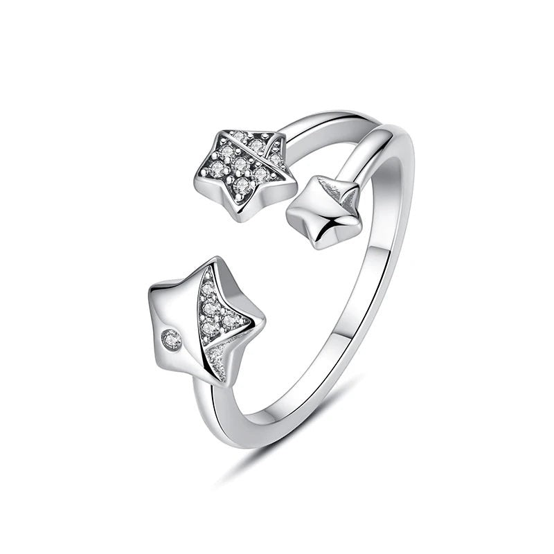 Sterling Silver CZ Ring Collection — Sun · Moon · Crown · Heart · Solitaire | JC Sunshine