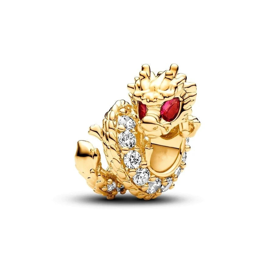 18K Gold Plated Mixed Charm Beads Set | CZ Crystal Hearts Crowns Butterfly Star Bracelet Charms | JC Sunshine Jewelry