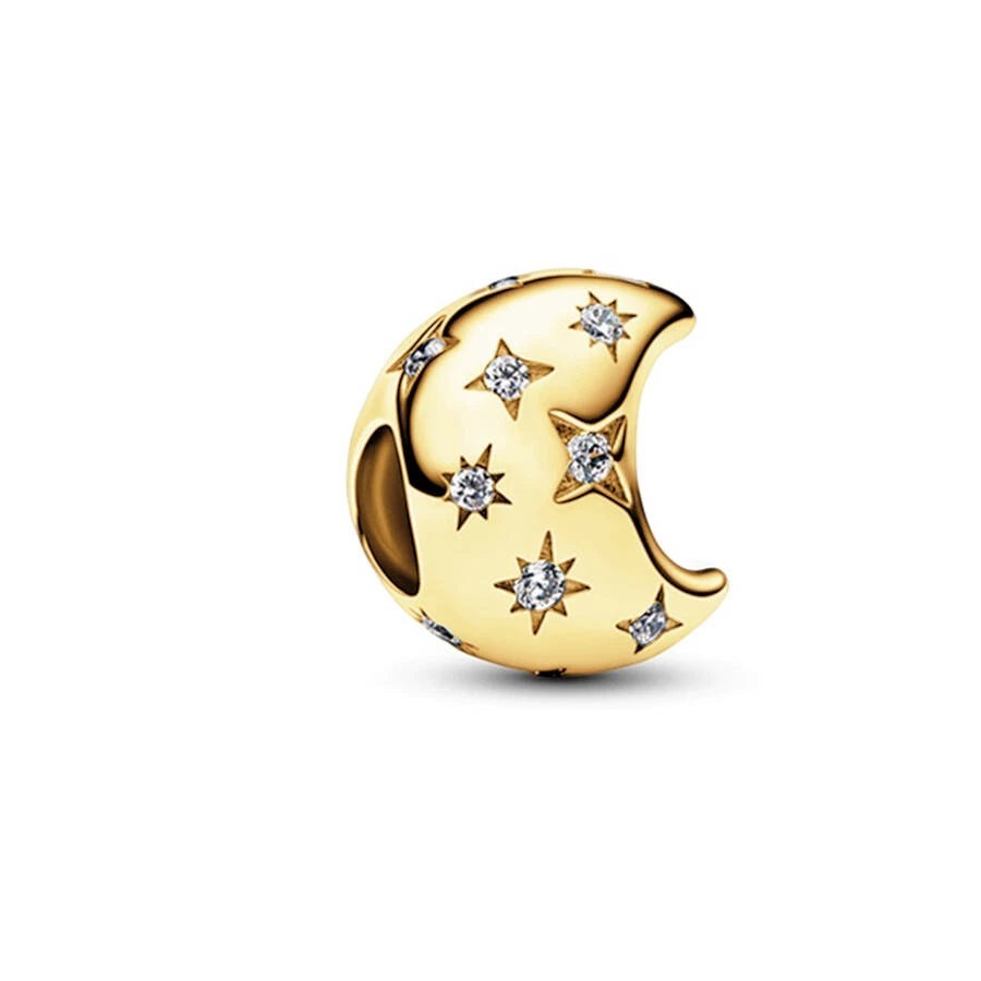 18K Gold Plated Mixed Charm Beads Set | CZ Crystal Hearts Crowns Butterfly Star Bracelet Charms | JC Sunshine Jewelry