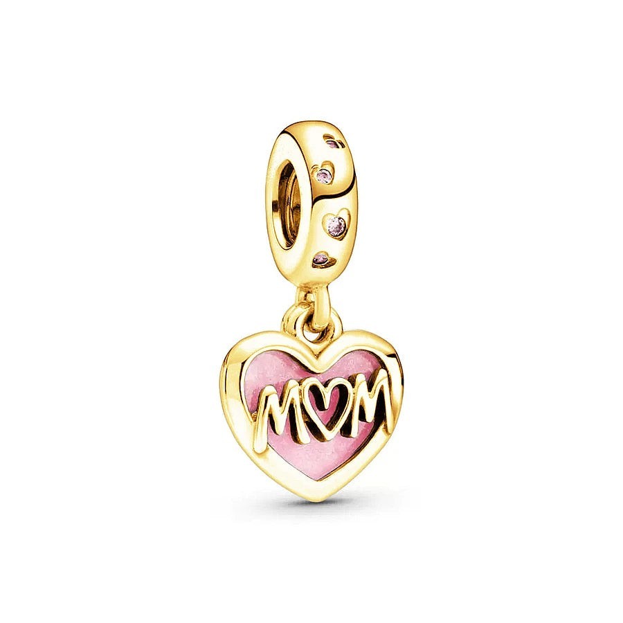 18K Gold Plated Mixed Charm Beads Set | CZ Crystal Hearts Crowns Butterfly Star Bracelet Charms | JC Sunshine Jewelry