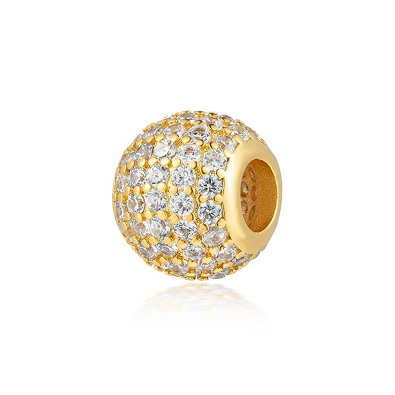 18K Gold Plated Mixed Charm Beads Set | CZ Crystal Hearts Crowns Butterfly Star Bracelet Charms | JC Sunshine Jewelry