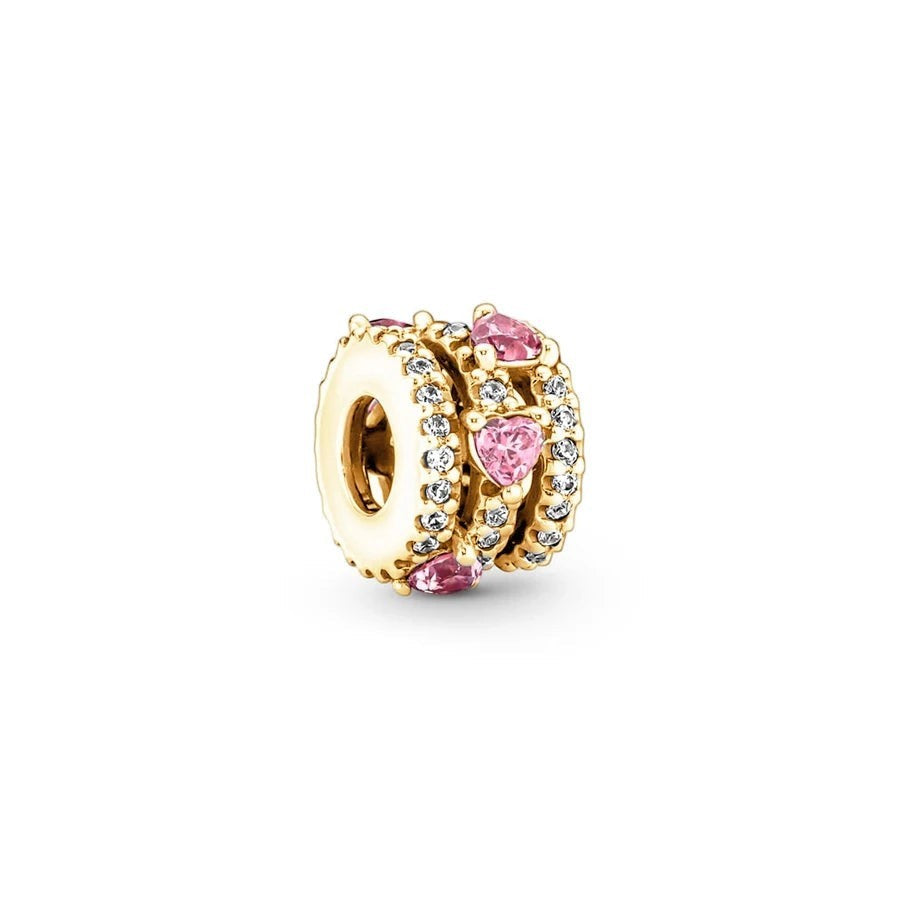 18K Gold Plated Mixed Charm Beads Set | CZ Crystal Hearts Crowns Butterfly Star Bracelet Charms | JC Sunshine Jewelry
