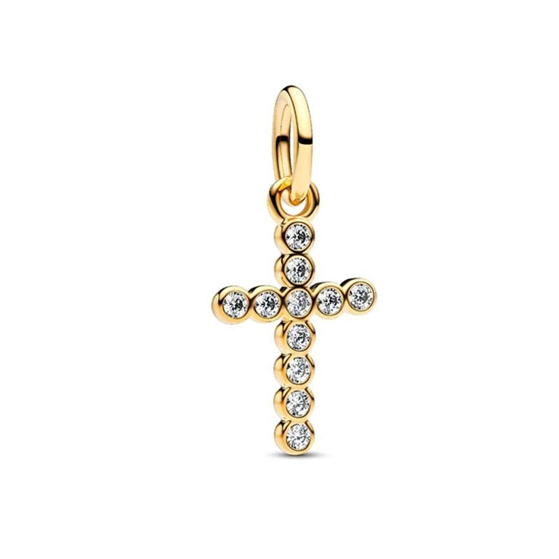 18K Gold Plated Mixed Charm Beads Set | CZ Crystal Hearts Crowns Butterfly Star Bracelet Charms | JC Sunshine Jewelry