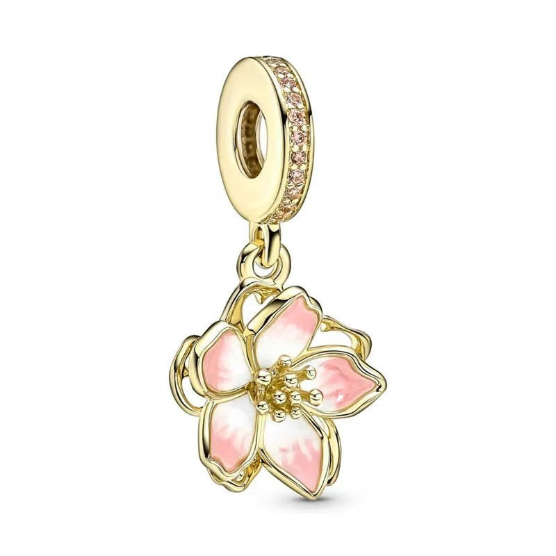 18K Gold Plated Mixed Charm Beads Set | CZ Crystal Hearts Crowns Butterfly Star Bracelet Charms | JC Sunshine Jewelry