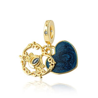 18K Gold Plated Mixed Charm Beads Set | CZ Crystal Hearts Crowns Butterfly Star Bracelet Charms | JC Sunshine Jewelry