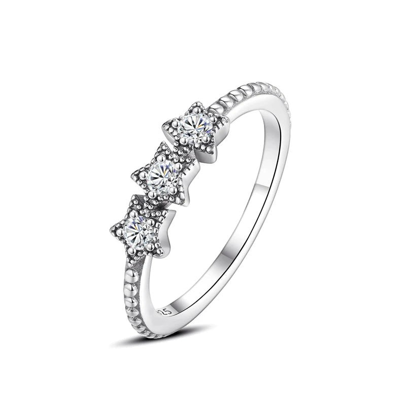 Sterling Silver CZ Ring Collection — Sun · Moon · Crown · Heart · Solitaire | JC Sunshine