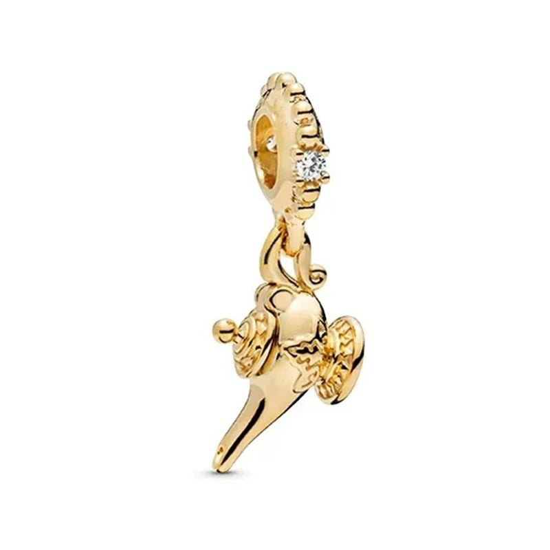 18K Gold Plated Mixed Charm Beads Set | CZ Crystal Hearts Crowns Butterfly Star Bracelet Charms | JC Sunshine Jewelry