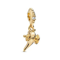 18K Gold Plated Mixed Charm Beads Set | CZ Crystal Hearts Crowns Butterfly Star Bracelet Charms | JC Sunshine Jewelry