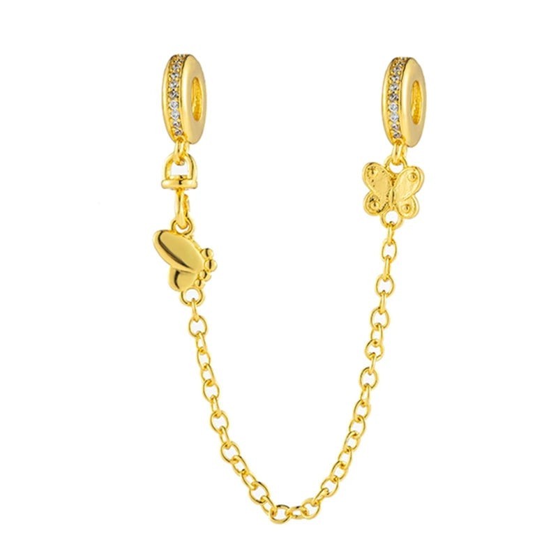 18K Gold Plated Mixed Charm Beads Set | CZ Crystal Hearts Crowns Butterfly Star Bracelet Charms | JC Sunshine Jewelry