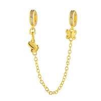 18K Gold Plated Mixed Charm Beads Set | CZ Crystal Hearts Crowns Butterfly Star Bracelet Charms | JC Sunshine Jewelry