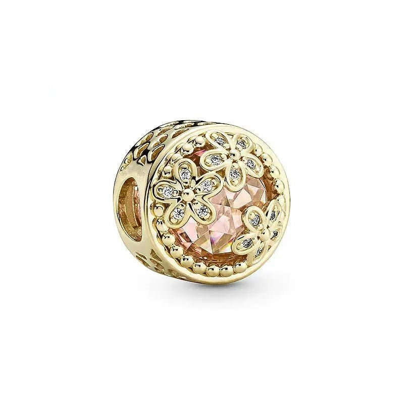 18K Gold Plated Mixed Charm Beads Set | CZ Crystal Hearts Crowns Butterfly Star Bracelet Charms | JC Sunshine Jewelry