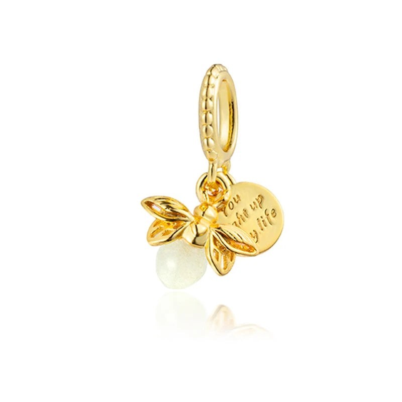 18K Gold Plated Mixed Charm Beads Set | CZ Crystal Hearts Crowns Butterfly Star Bracelet Charms | JC Sunshine Jewelry
