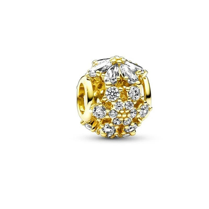 18K Gold Plated Mixed Charm Beads Set | CZ Crystal Hearts Crowns Butterfly Star Bracelet Charms | JC Sunshine Jewelry