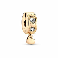 18K Gold Plated Mixed Charm Beads Set | CZ Crystal Hearts Crowns Butterfly Star Bracelet Charms | JC Sunshine Jewelry