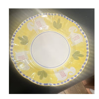 Sorrento Ceramic Round Bowl Rooster Pattern Glossy 9 1/4" x 7/8" Deep0