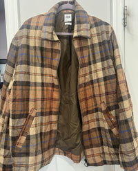 Zara Men's Plaid Bomber Jacket Zip Closure Relaxed Fit Pockets XL0